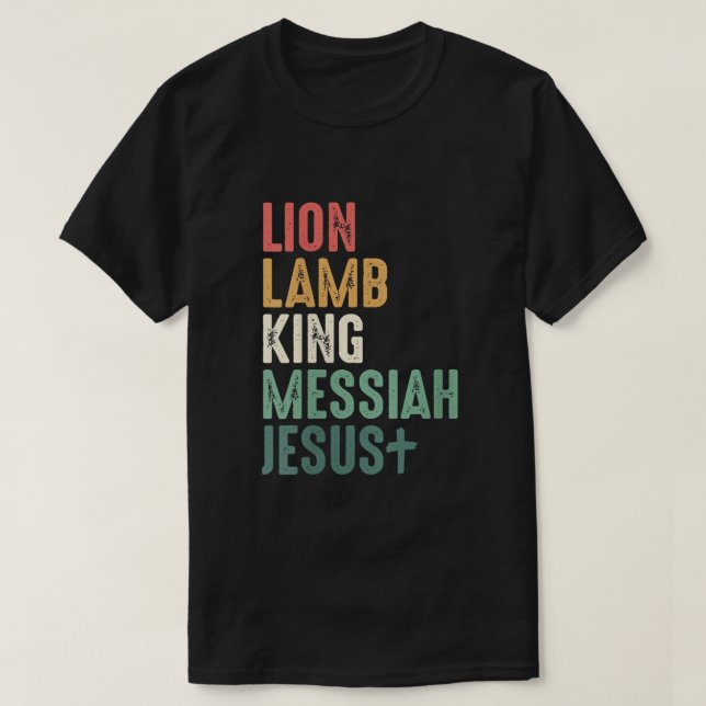 Camiseta Mulher Leão Lamb Rei Messias Jesus Quota Cristã (Frente do Design)