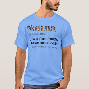 Camiseta Mulher Leopard Não Definição Engraçada Avó Present