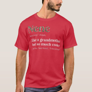 Camiseta Mulher Leopard Nene Definição Engraçada Avó Presen