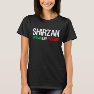 Camiseta Mulher Liberdade Irã Zan Zendegi Azadi Shirzan