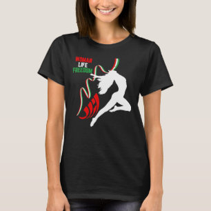 Camiseta Mulher Liberdade Zan Zendegi Azadi Farsi calligr