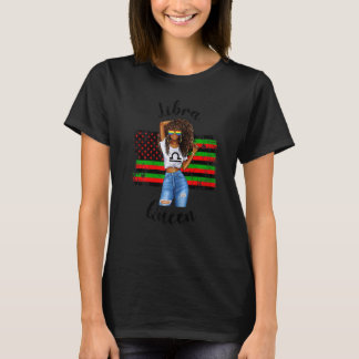 Camiseta Mulher Libra Rainha Afro-Americana Empoderamento N