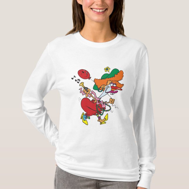 Camiseta Mulher Louca Correndo como Palhaço (Frente)