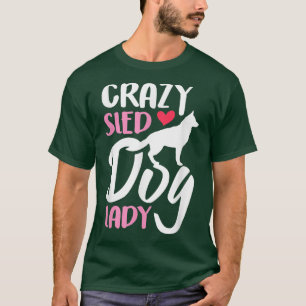 Camiseta Mulher Louca Dama de Cachorro de Leve