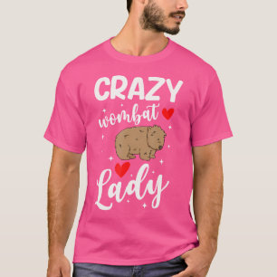 Camiseta Mulher Louca Lady Wombat Lover Mulheres Engraçadas