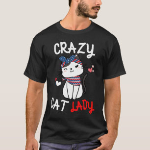 Camiseta Mulher Louca por Gatos  Animal  Dia das Mães