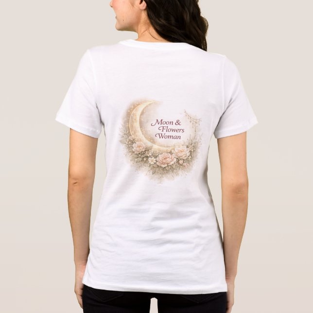 Camiseta Mulher Lua e Flores (Verso)