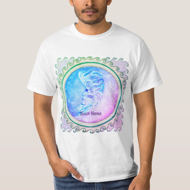 Camiseta Mulher Lua em Aquário  (Frente)