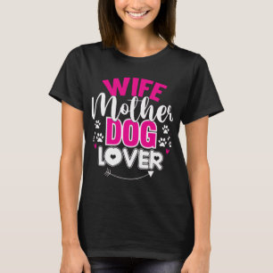 Camiseta mulher-mãe-amante-cão-celebradora-mães-dia-cota