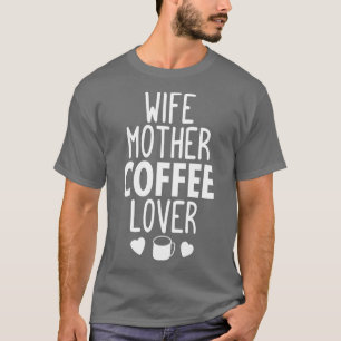 Camiseta Mulher mãe amante de café ideias