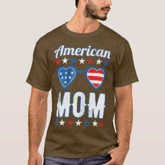 Camiseta Mulher mãe americana 4 de julho Mães americanas