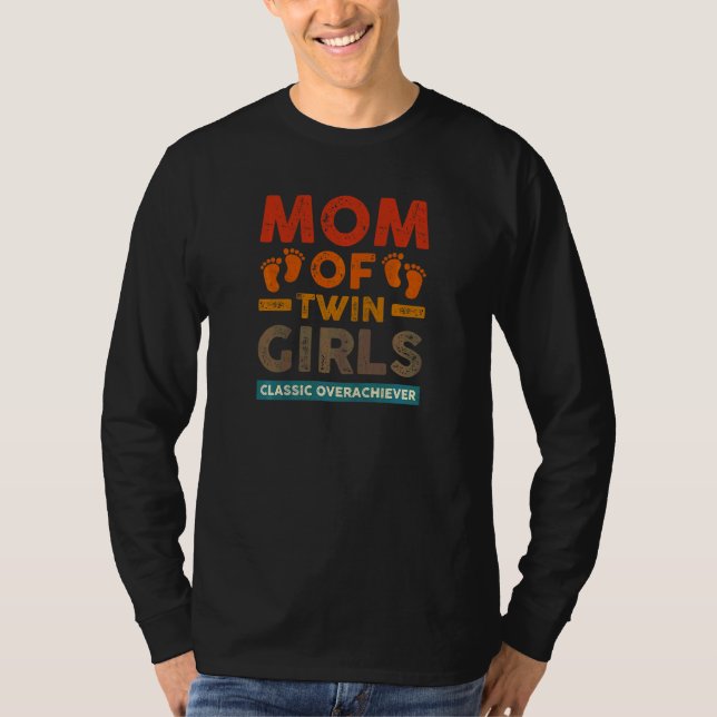 Camiseta Mulher Mãe De Gêmeas Gêmeas, Gêmeas Clássicas, Gêm (Frente)