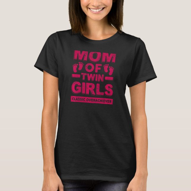 Camiseta Mulher Mãe De Gêmeas Gêmeas, Gêmeas Clássicas, Gêm (Frente)
