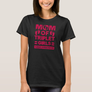 Camiseta Mulher Mãe De Meninas Triplet Clássicas Superaquie