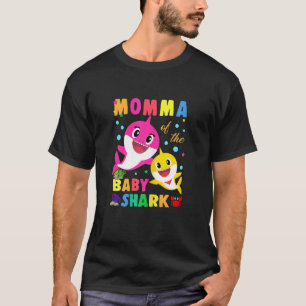 Camiseta Mulher Mãe Do Aniversário Mãe Shark Fami
