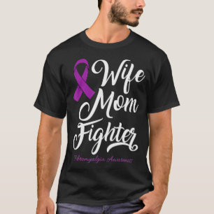 Camiseta Mulher Mãe Fibromialgia Sensibilização Sobrevivênc