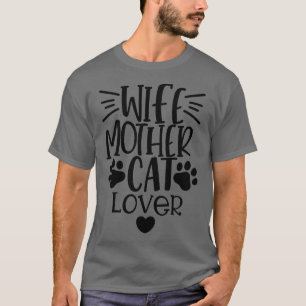 Camiseta Mulher Mãe Gato Sobretudo Gato Gato Mamãe Citação