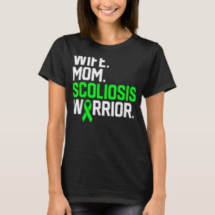 Camiseta Mulher Mãe Scoliose Sensibilização para o Guerreir