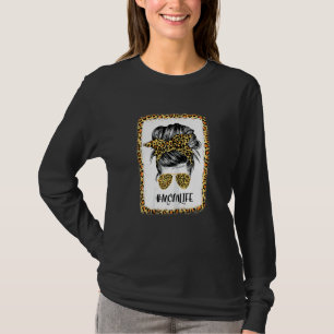 Camiseta Mulher Mãe Vida Cabelo Mensageiro Torneira Leopard