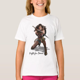 Camiseta Mulher Maravilha Bloqueando com Pulseiras