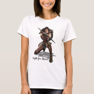 Camiseta Mulher Maravilha Bloqueando com Pulseiras