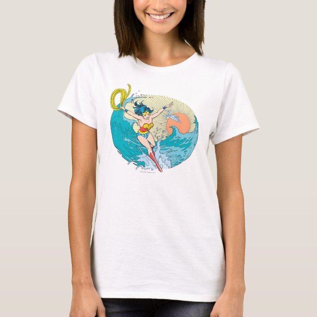 Camiseta Mulher Maravilha Céu Oceano (Frente)