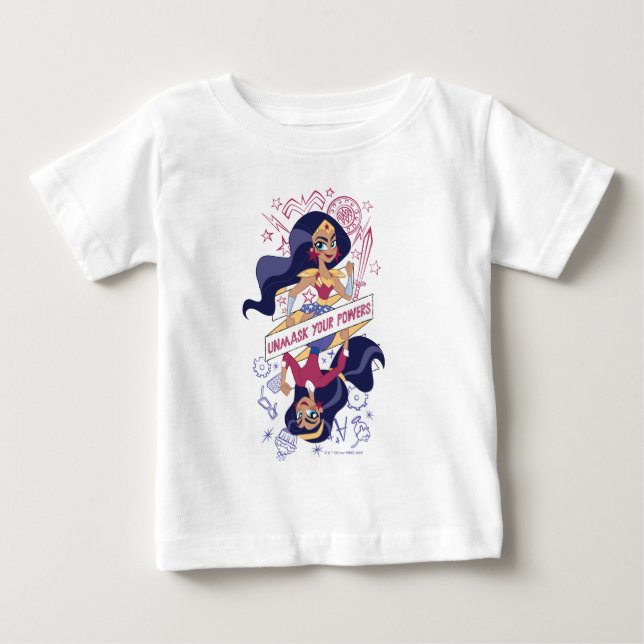 Camiseta Mulher Maravilha Desmascarar Seus Poderes (Frente)