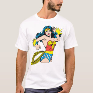 Camiseta Mulher Maravilha Gire com Flores