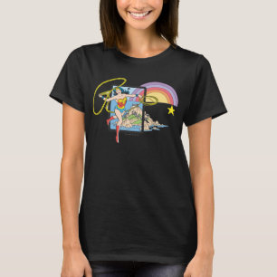 Camiseta Mulher Maravilha Rainbow