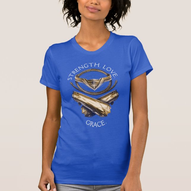 Camiseta Mulher Maravilha Tiara, Laço e Braceletes (Frente)