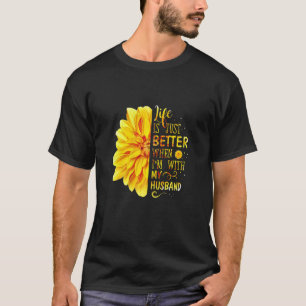 Camiseta Mulher Marido Presente Da Esposa Amor Esposa Sunfl