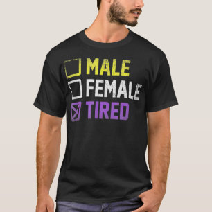 Camiseta Mulher Masculina Cansada Não Binária