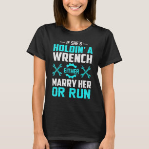 Camiseta Mulher Mecânica Se Ela Possuir Um Casado De Wrench