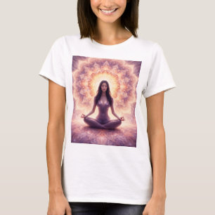 Camiseta Mulher Meditação Mandala Radiante