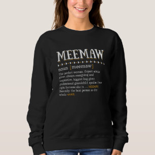 Camiseta Mulher Meemaw Definição Bonita Mãe Avó Mãe Mãe Mãe