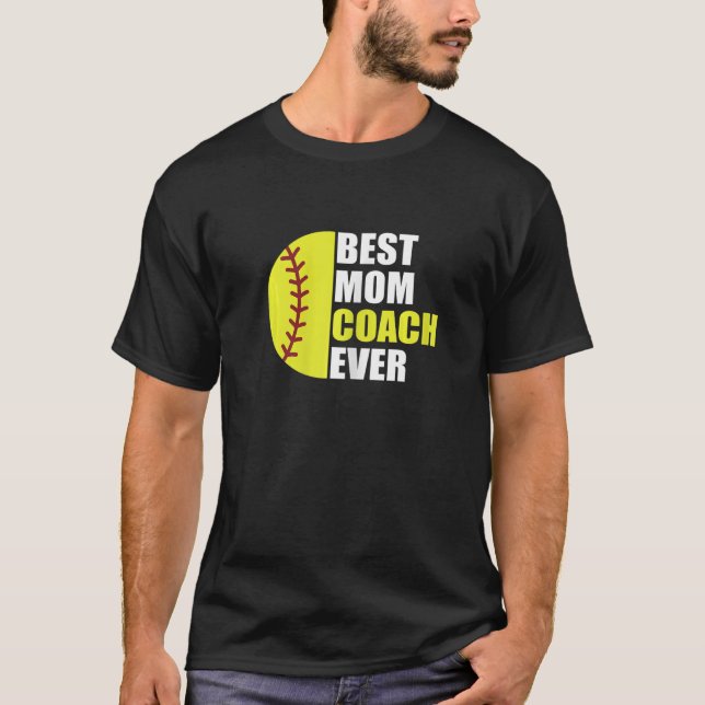 Camiseta Mulher Melhor Coach Mamãe Já Mãe Softbal (Frente)