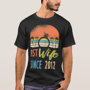 Camiseta Mulher Melhor Esposa Desde 2012 10ª Annivers De C