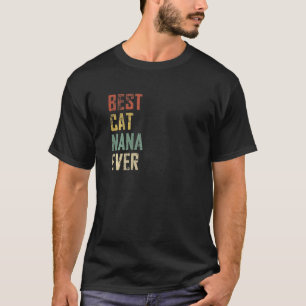Camiseta Mulher Melhor Gato Nana Nunca Vintage Dia da Mãe