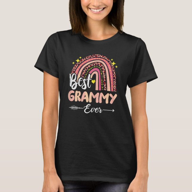 Camiseta Mulher: Melhor Grammy Ever Rainbow Lepard Xadrez M (Frente)