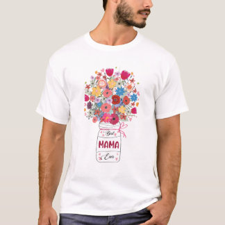 Camiseta Mulher: Melhor Mãe de Arte Vovó de Flor de Arte