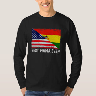 Camiseta Mulher: Melhor Mamãe Alguma Vez Americana Bandeira