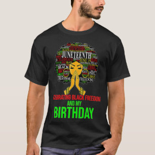 Camiseta Mulher Menina 19 de junho celebrando Liberdade e N