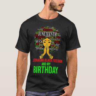 Camiseta Mulher Menina 19 de junho celebrando Liberdade e N
