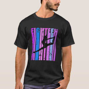 Camiseta Mulher Meninas Ginástica 18º Aniversário Retro Vin