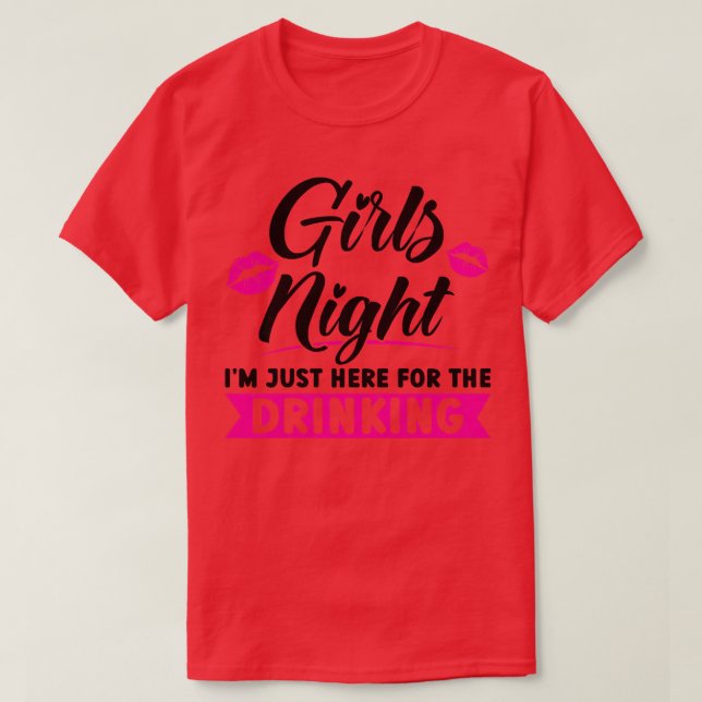 Camiseta Mulher Meninas noite estou aqui para a festa de be (Frente do Design)