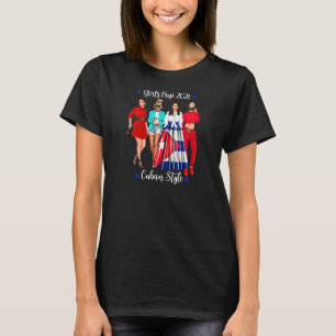 Camiseta Mulher Meninas Viajam Estilo Cubano Férias Cubanas
