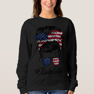 Camiseta Mulher Mensageira Bun Americana Babcia Life 4th Of