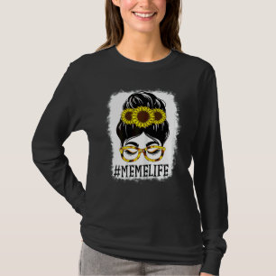 Camiseta Mulher Mensageira Meme Vida Vovó Girassóis