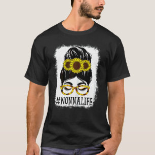Camiseta Mulher Mensageira Não Vida Vovó Girassóis Corte