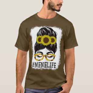 Camiseta Mulher Mensagem Bun Nene Life Vovó Girassóis